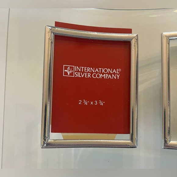 International silver company glass frame with clock - Picture 2 of 10